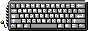 A gif button of a gray keyboard being typed on